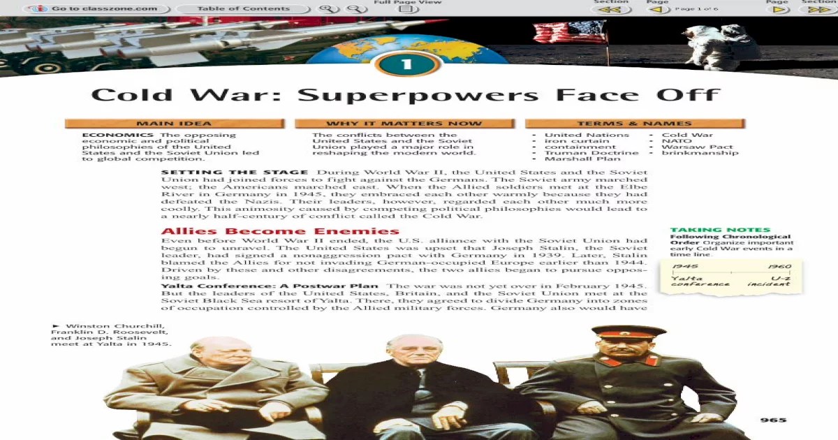 Cold war superpowers face off